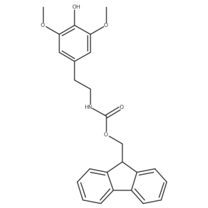(9H-fluoren-9-yl)methyl N-[2-(4-hydroxy-3,5-dimethoxyphenyl)ethyl]carbamate结构式