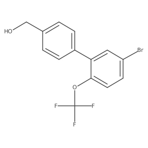 (5'-Bromo-2'-(trifluoromethoxy)-[1,1'-biphenyl]-4-yl)methanol结构式