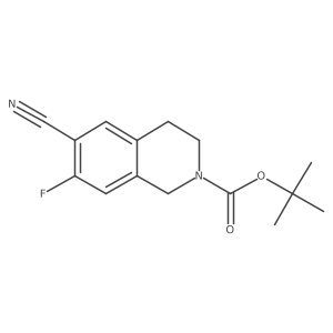 tert-butyl 6-cyano-7-fluoro-3,4-dihydroisoquinoline-2(1H)-carboxylate Structure
