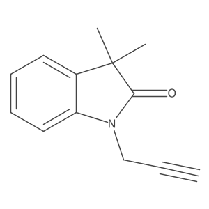 1,3-Dihydro-3,3-dimethyl-1-(2-propyn-1-yl)-2H-indol-2-one结构式