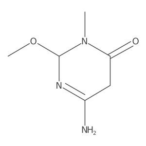 4(3H)-Pyrimidinone, 6-amino-2,5-dihydro-2-methoxy-3-methyl-结构式