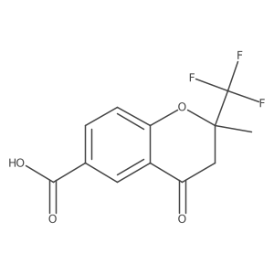 2-Methyl-4-oxo-2-(trifluoromethyl)chromane-6-carboxylic acid结构式