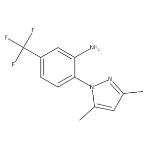 2-(3,5-dimethyl-1H-pyrazol-1-yl)-5-(trifluoromethyl)aniline结构式