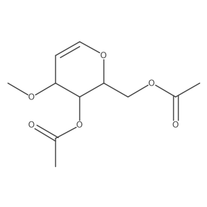 (3-Acetoxy-4-methoxy-3,4-dihydro-2H-pyran-2-yl)methyl acetate结构式