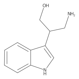 3-amino-2-(1H-indol-3-yl)propan-1-ol结构式