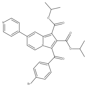 Diisopropyl 3-(4-bromobenzoyl)-7-(4-pyridinyl)-1,2-indolizinedicarboxylate Structure