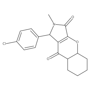 1-(4-chlorophenyl)-2-methyl-4a,5,6,7,8,8a-hexahydro-1H-chromeno[2,3-c]pyrrole-3,9-dione Structure