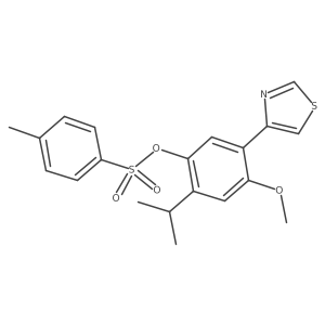 2-Isopropyl-4-methoxy-5-(thiazol-4-yl)phenyl 4-methylbenzenesulfonate结构式