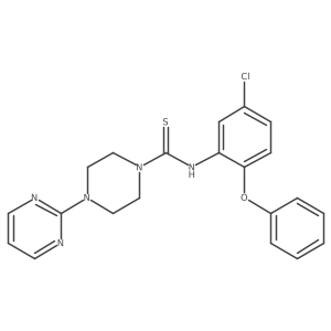 N-(5-chloro-2-phenoxyphenyl)-4-(pyrimidin-2-yl)piperazine-1-carbothioamide Structure