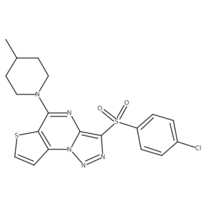 3-((4-Chlorophenyl)sulfonyl)-5-(4-methylpiperidin-1-yl)thieno[2,3-e][1,2,3]triazolo[1,5-a]pyrimidine Structure
