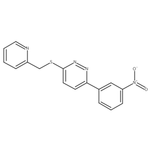 3-(3-Nitrophenyl)-6-((pyridin-2-ylmethyl)thio)pyridazine Structure