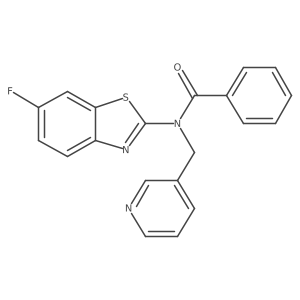N-(6-fluorobenzo[d]thiazol-2-yl)-N-(pyridin-3-ylmethyl)benzamide结构式
