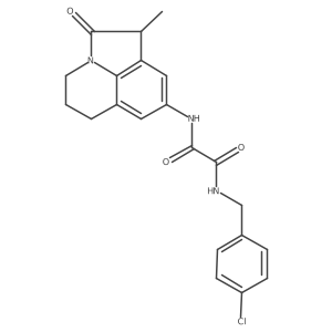 N1-(4-chlorobenzyl)-N2-(1-methyl-2-oxo-2,4,5,6-tetrahydro-1H-pyrrolo[3,2,1-ij]quinolin-8-yl)oxalamide结构式