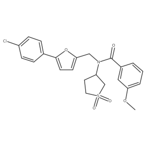 N-{[5-(4-chlorophenyl)furan-2-yl]methyl}-N-(1,1-dioxidotetrahydrothiophen-3-yl)-3-methoxybenzamide Structure