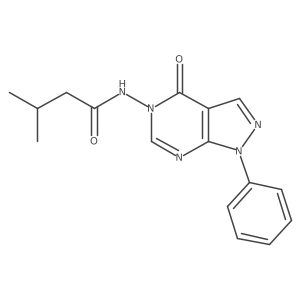 3-methyl-N-(4-oxo-1-phenyl-1H-pyrazolo[3,4-d]pyrimidin-5(4H)-yl)butanamide结构式