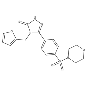 4-(Furan-2-ylmethyl)-5-(4-(morpholinosulfonyl)phenyl)-4H-1,2,4-triazole-3-thiol Structure