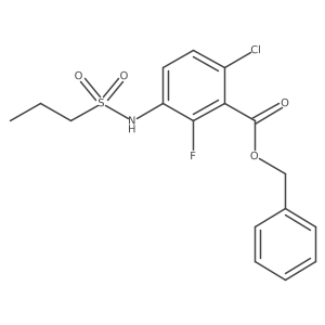 Benzyl 6-chloro-2-fluoro-3-(propylsulfonamido)benzoate Structure