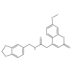 N-(benzo[d][1,3]dioxol-5-ylmethyl)-2-(7-methoxy-2-oxo-2H-chromen-4-yl)acetamide Structure