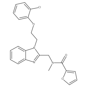 N-({1-[2-(2-chlorophenoxy)ethyl]benzimidazol-2-yl}methyl)-2-furyl-N-methylcarb oxamide Structure
