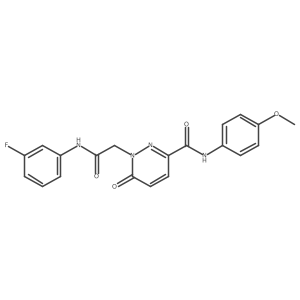 1-{[(3-fluorophenyl)carbamoyl]methyl}-N-(4-methoxyphenyl)-6-oxo-1,6-dihydropyridazine-3-carboxamide Structure