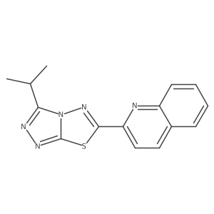 2-(3-Isopropyl[1,2,4]triazolo[3,4-b][1,3,4]thiadiazol-6-yl)quinoline结构式