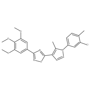 5-(1-(3-chloro-4-methylphenyl)-5-methyl-1H-1,2,3-triazol-4-yl)-3-(3,4,5-trimethoxyphenyl)-1,2,4-oxadiazole Structure