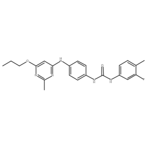 1-(3-Fluoro-4-methylphenyl)-3-(4-((2-methyl-6-propoxypyrimidin-4-yl)amino)phenyl)urea Structure