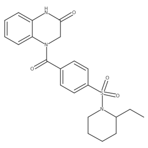 4-(4-((2-ethylpiperidin-1-yl)sulfonyl)benzoyl)-3,4-dihydroquinoxalin-2(1H)-one Structure