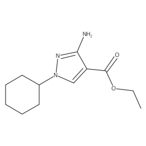 Ethyl 3-amino-1-cyclohexyl-1H-pyrazole-4-carboxylate结构式