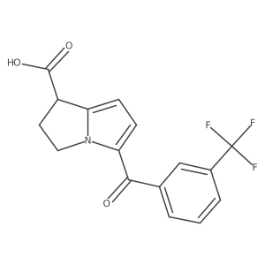 5-[3-(trifluoromethyl)benzoyl]-2,3-dihydro-1H-pyrrolizine-1-carboxylic acid结构式