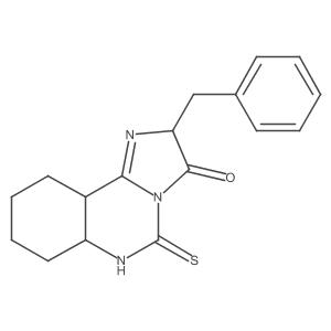 2-Benzyl-5-sulfanylidene-2,6,6a,7,8,9,10,10a-octahydroimidazo[1,2-c]quinazolin-3-one结构式