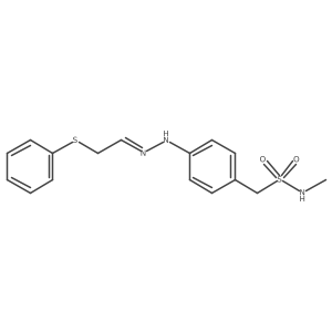 N-Methyl-4-[2-[2-(phenylthio)ethylidene]hydrazino]benzenemethanesulphonamide Structure
