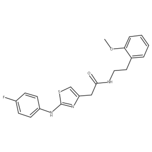 2-{2-[(4-fluorophenyl)amino]-1,3-thiazol-4-yl}-N-[2-(2-methoxyphenyl)ethyl]acetamide Structure