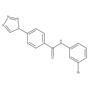 N-(3-bromophenyl)-4-(1H-tetrazol-1-yl)benzamide结构式