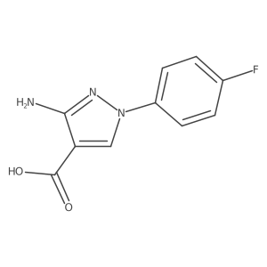 3-Amino-1-(4-fluorophenyl)-1H-pyrazole-4-carboxylicacid Structure