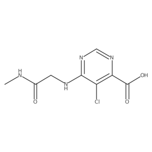 5-Chloro-6-[[2-(methylamino)-2-oxoethyl]amino]-4-pyrimidinecarboxylic acid Structure