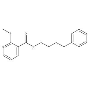 2-(methylsulfanyl)-N-(4-phenylbutyl)pyridine-3-carboxamide结构式