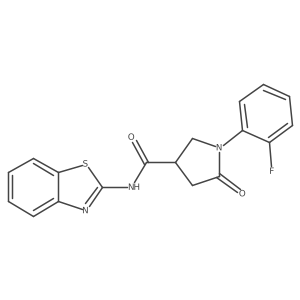 N-[(2Z)-1,3-benzothiazol-2(3H)-ylidene]-1-(2-fluorophenyl)-5-oxopyrrolidine-3-carboxamide Structure