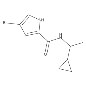 4-bromo-N-(1-cyclopropylethyl)-1H-pyrrole-2-carboxamide Structure