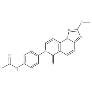 CSc1nc2ncc3c(=O)n(-c4ccc(NC(C)=O)cc4)ccc3n2n1结构式