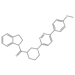 Indolin-1-yl(1-(6-(4-methoxyphenyl)pyridazin-3-yl)piperidin-3-yl)methanone结构式