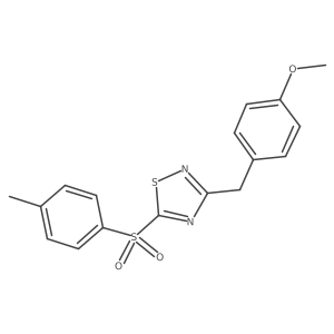 3-(4-Methoxy-benzyl)-5-(toluene-4-sulfonyl)-[1,2,4]thiadiazole Structure