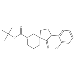 2-(2-Chlorophenyl)-1-oxo-2,7-diaza-spiro[4.5]decane-7-carboxylic acid tert-butyl ester结构式