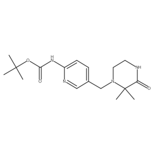 [5-(2,2-Dimethyl-3-oxo-piperazin-1-ylmethyl)-pyridin-2-yl]-carbamic acid tert-butyl ester结构式
