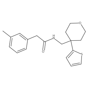 N-((4-(thiophen-2-yl)tetrahydro-2H-pyran-4-yl)methyl)-2-(m-tolyl)acetamide Structure