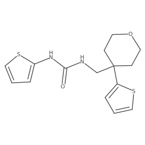 1-(thiophen-2-yl)-3-((4-(thiophen-2-yl)tetrahydro-2H-pyran-4-yl)methyl)urea结构式