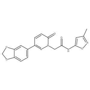 2-(3-(benzo[d][1,3]dioxol-5-yl)-6-oxopyridazin-1(6H)-yl)-N-(3-methylisoxazol-5-yl)acetamide Structure
