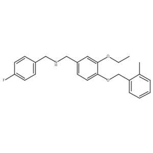 3-Ethoxy-N-[(4-fluorophenyl)methyl]-4-[(2-methylphenyl)methoxy]benzenemethanamine Structure