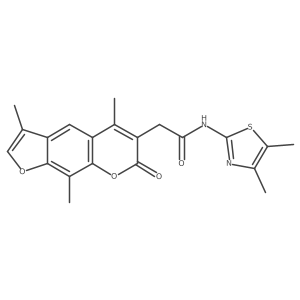 N-(4,5-dimethyl-1,3-thiazol-2-yl)-2-(3,5,9-trimethyl-7-oxo-7H-furo[3,2-g]chromen-6-yl)acetamide结构式