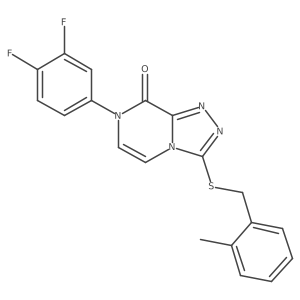 7-(3,4-difluorophenyl)-3-[(2-methylbenzyl)thio][1,2,4]triazolo[4,3-a]pyrazin-8(7H)-one结构式